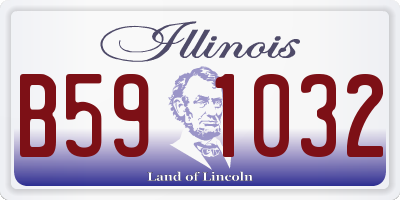 IL license plate B591032