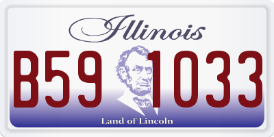 IL license plate B591033
