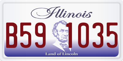 IL license plate B591035
