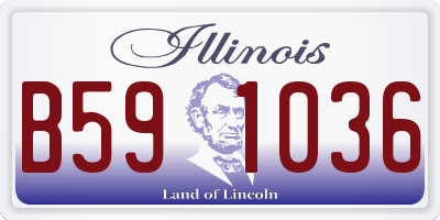 IL license plate B591036