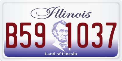 IL license plate B591037