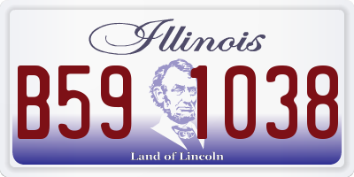 IL license plate B591038