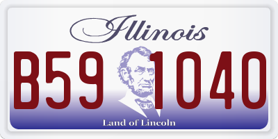 IL license plate B591040