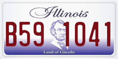 IL license plate B591041
