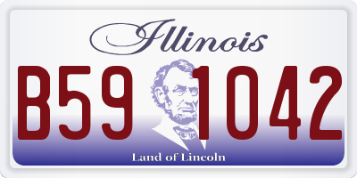IL license plate B591042