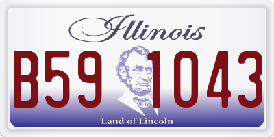 IL license plate B591043