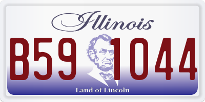 IL license plate B591044