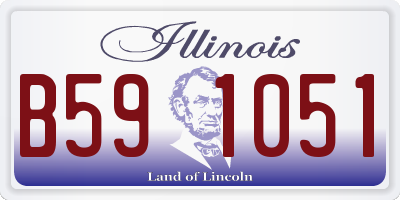 IL license plate B591051
