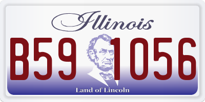 IL license plate B591056