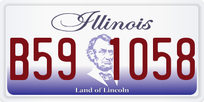 IL license plate B591058