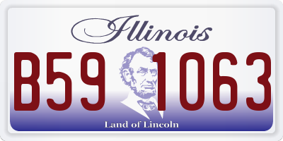 IL license plate B591063
