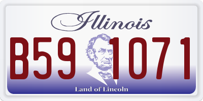 IL license plate B591071