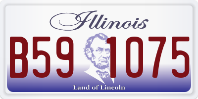 IL license plate B591075