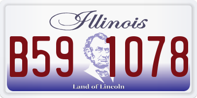 IL license plate B591078