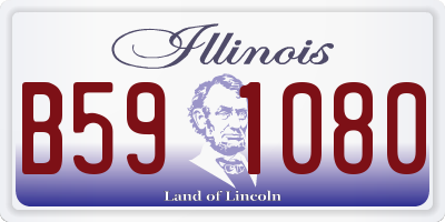 IL license plate B591080