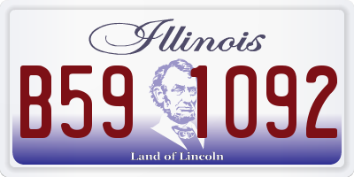 IL license plate B591092