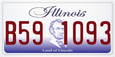 IL license plate B591093
