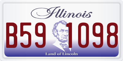 IL license plate B591098