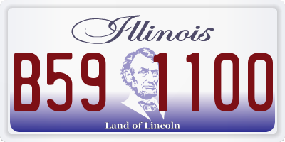 IL license plate B591100