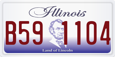 IL license plate B591104