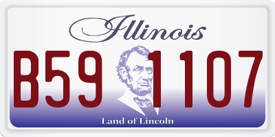 IL license plate B591107