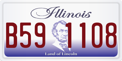 IL license plate B591108