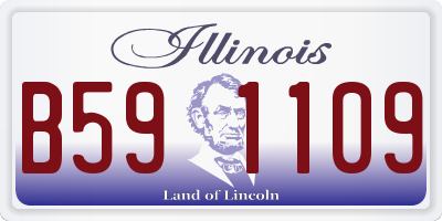 IL license plate B591109