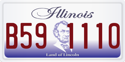 IL license plate B591110