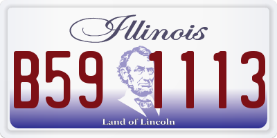 IL license plate B591113