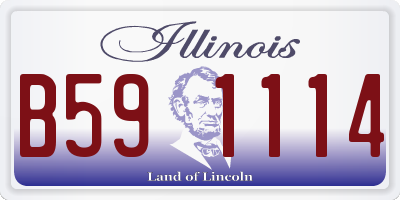 IL license plate B591114