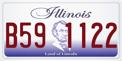 IL license plate B591122