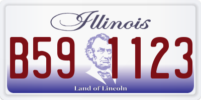 IL license plate B591123