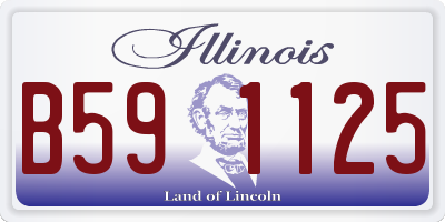 IL license plate B591125