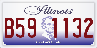 IL license plate B591132