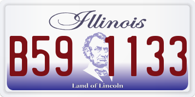 IL license plate B591133