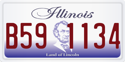IL license plate B591134