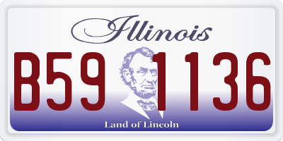 IL license plate B591136