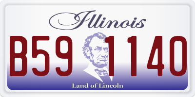 IL license plate B591140