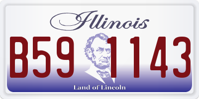 IL license plate B591143