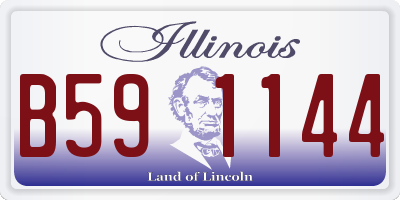 IL license plate B591144