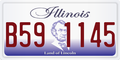 IL license plate B591145