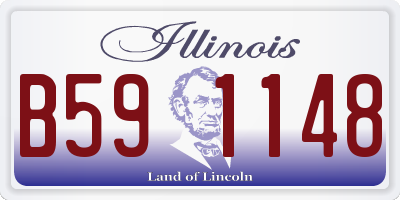 IL license plate B591148