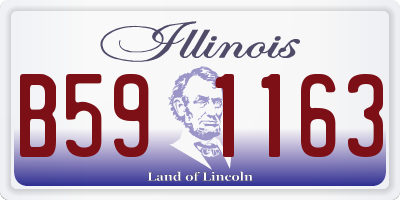 IL license plate B591163