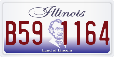 IL license plate B591164