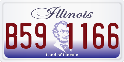 IL license plate B591166