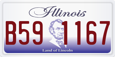 IL license plate B591167