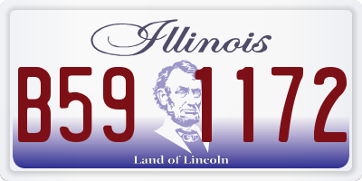 IL license plate B591172