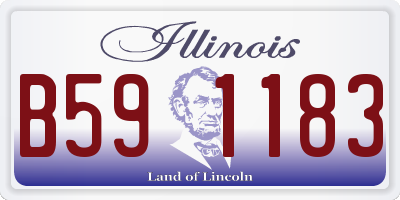 IL license plate B591183