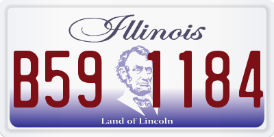 IL license plate B591184