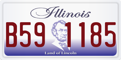 IL license plate B591185
